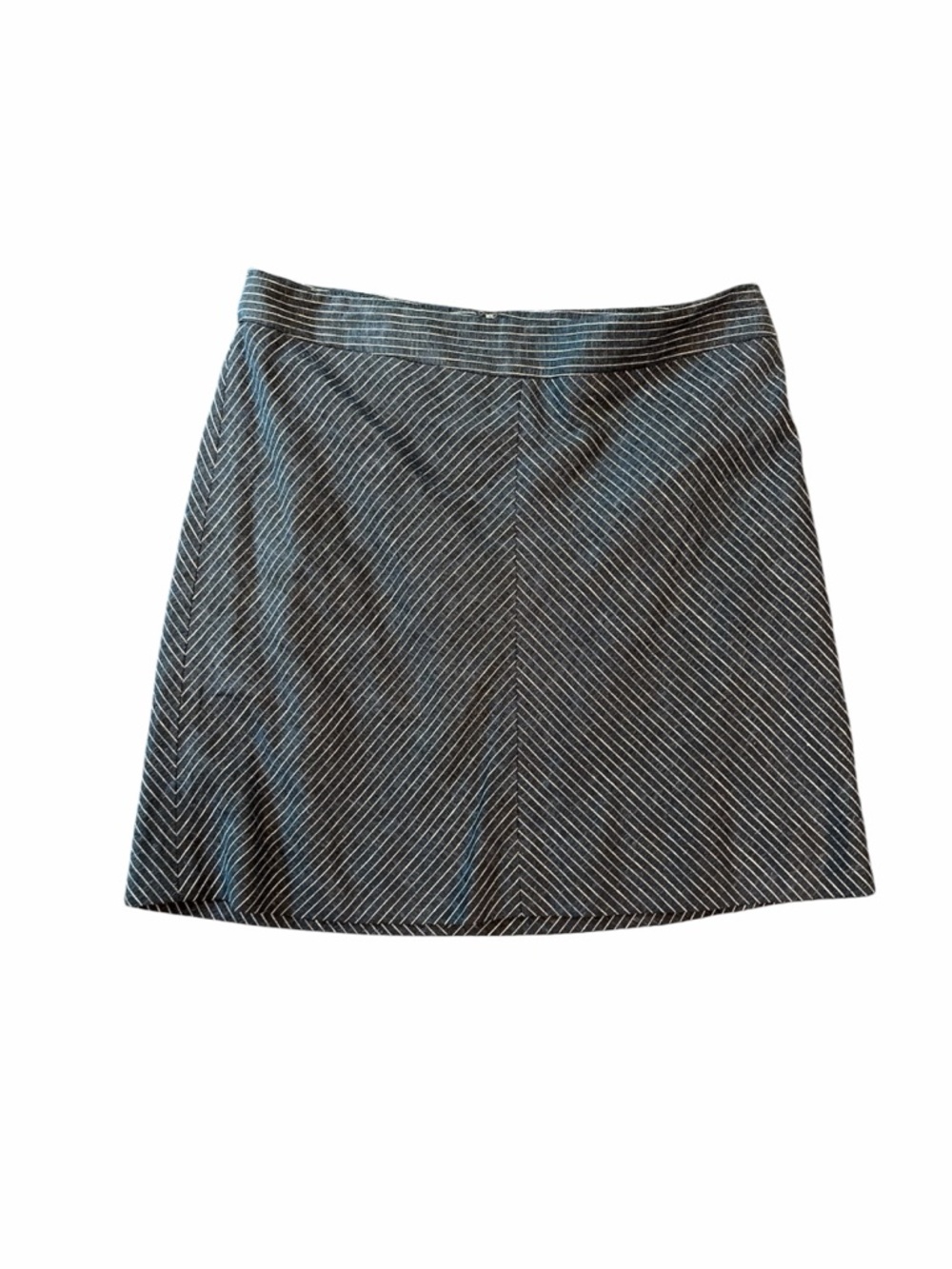 DKNY Chevron Stripe Mini Skirt - Gray and White